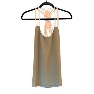 Mahina Women's Green Sleeveless Blouse Size Small